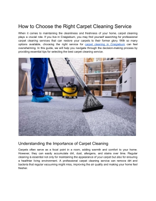 How to Choose the Right Carpet Cleaning Service_