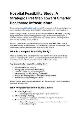 Hospital Feasibility Study_ A Strategic First Step Toward Smarter Healthcare Infrastructure