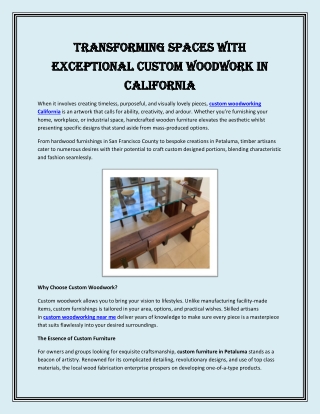 transforming spaces with transforming spaces with