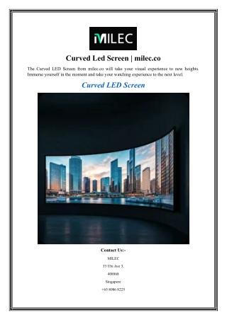 curved led screen milec co
