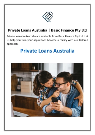Private Loans Australia