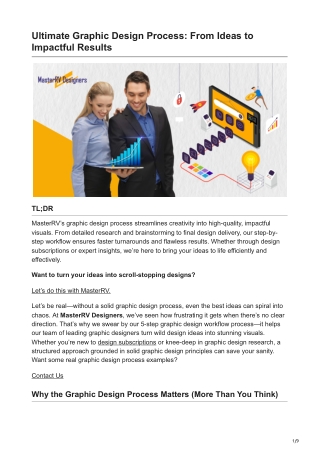 Ultimate Graphic Design Process From Ideas to Impactful Results