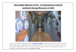 Kiran Nadar Museum of Art - A Contemporary Cultural Landmark Among Museums