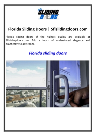 Florida Sliding Doors Sflslidingdoors.com