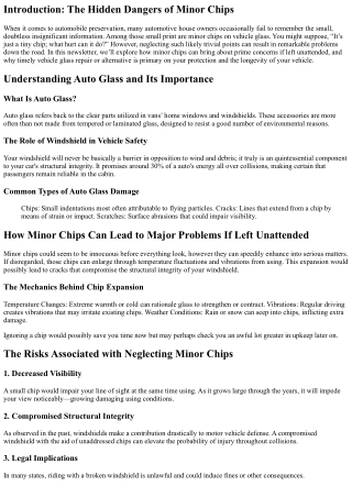 introduction the hidden dangers of minor chips