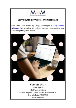 Easy Payroll Software  Momdigital.io