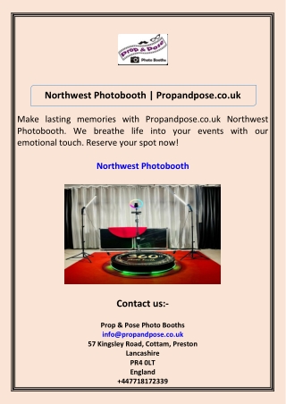 Northwest Photobooth Propandpose.co.uk