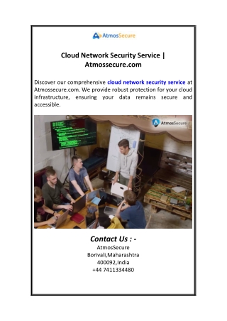 Cloud Network Security Service  Atmossecure.com