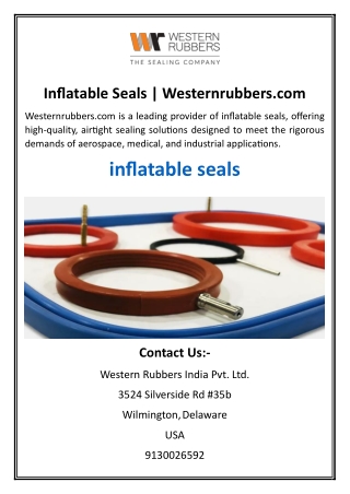 inflatable seals westernrubbers com