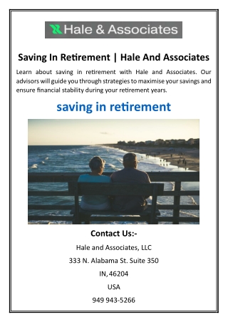 Saving In Retirement