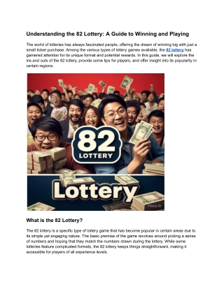understanding the 82 lottery a guide to winning