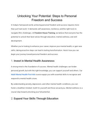 unlocking your potential steps to personal