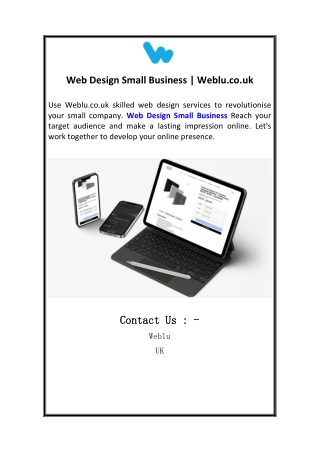 Web Design Small Business  Weblu.co.uk