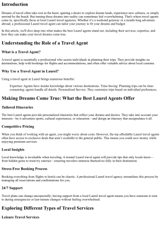 Making Dreams Come True: What the Best Laurel Agents Offer.