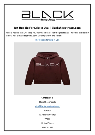 Bst Hoodie For Sale In Usa Blacksheeptreats.com