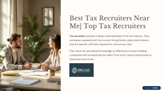 Best Tax Recruiters Near Me| Top Tax Recruiters