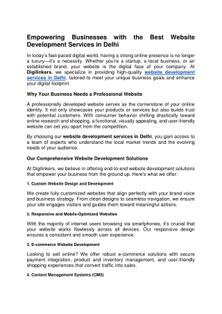 empowering businesses with the best website