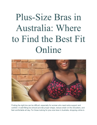 plus size bras in australia where to find