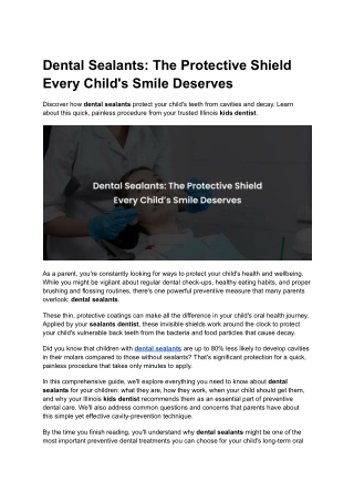 Dental Sealants_ The Protective Shield Every Child’s Smile Deserves