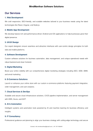 mindmanthan software solutions