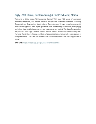 Zigly - Vet Clinic, Pet Grooming & Pet Products Noida