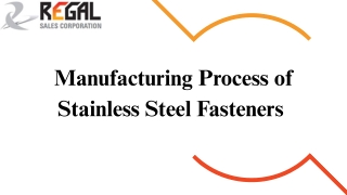 Stainless Steel Fasteners Manufacturers in India
