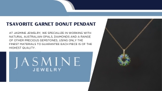 Tsavorite Garnet Donut Pendant