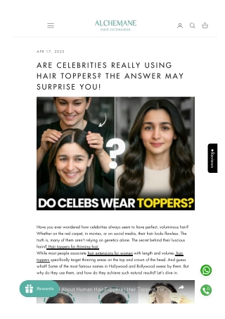 Are Celebrities Really Using Hair Toppers? The Answer May Surprise You!