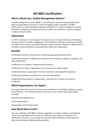 iso 9001 accreditation
