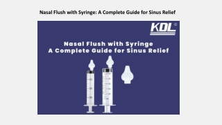 Nasal Flush with Syringe A Complete Guide for Sinus Relief