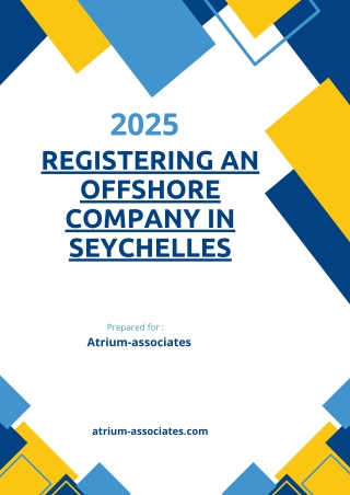 Registering an Offshore Company in Seychelles