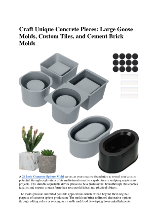 craft unique concrete pieces large goose molds