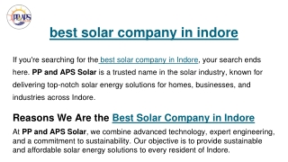 best solar company in indore