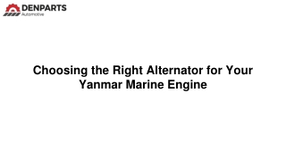 Alternator Yanmar Marine
