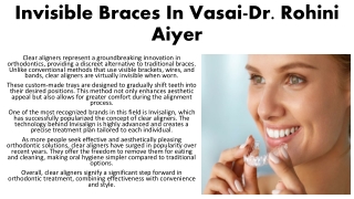 invisible braces in vasai dr rohini aiyer