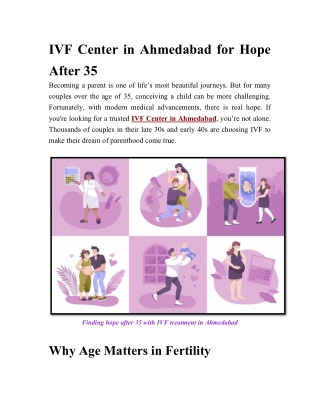IVF Center in Ahmedabad for Hope After 35