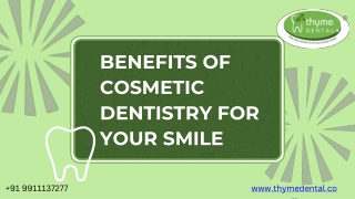Benefits of Cosmetic Dentistry for Your Smile