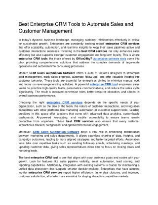 Best Enterprise CRM Tools to Automate Sales and Customer Management.docx  Google Docs