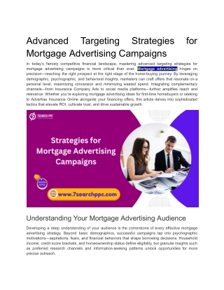 advanced mortgage advertising campaigns