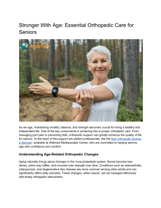 Stronger With Age_ Essential Orthopedic Care for Seniors