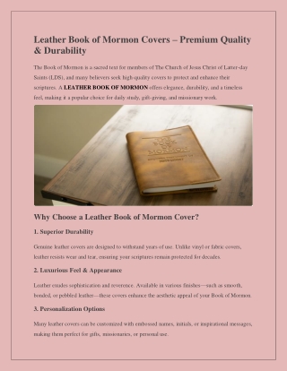 Soft cover book of mormon