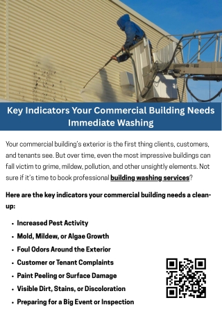 Key Indicators Your Commercial Building Needs Immediate Washing