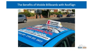 The Benefits of Mobile Billboards with RoofSign