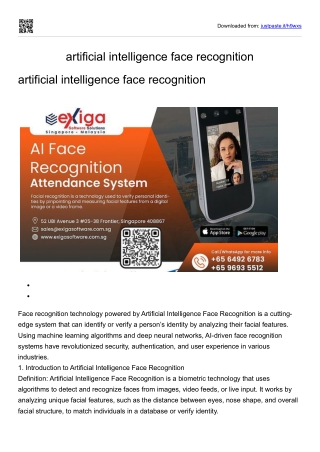 artificial intelligence face recognition