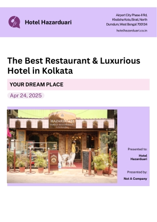 Hotel Hazarduari – The Best Restaurant & Luxurious Hotel in Kolkata