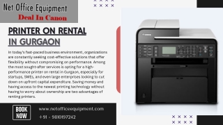 Streamline Your Workflow with a Printer on Rental in Gurgaon