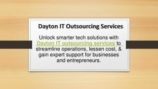 Dayton IT Outsourcing Services