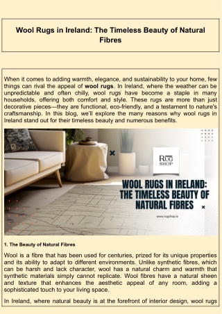 Wool Rugs in Ireland: The Timeless Beauty of Natural Fibres