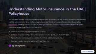 understanding motor insurance
