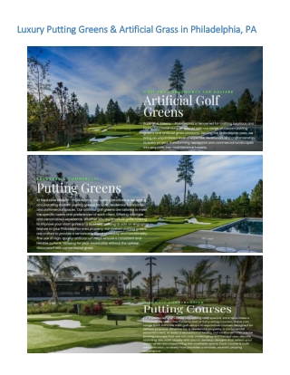 luxury putting greens artificial grass